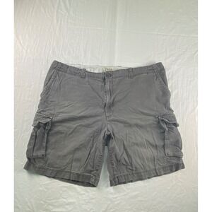 True Nation Mens Dark Gray Cotton Cargo‎ Shorts Size 46 Casual Utility Pockets